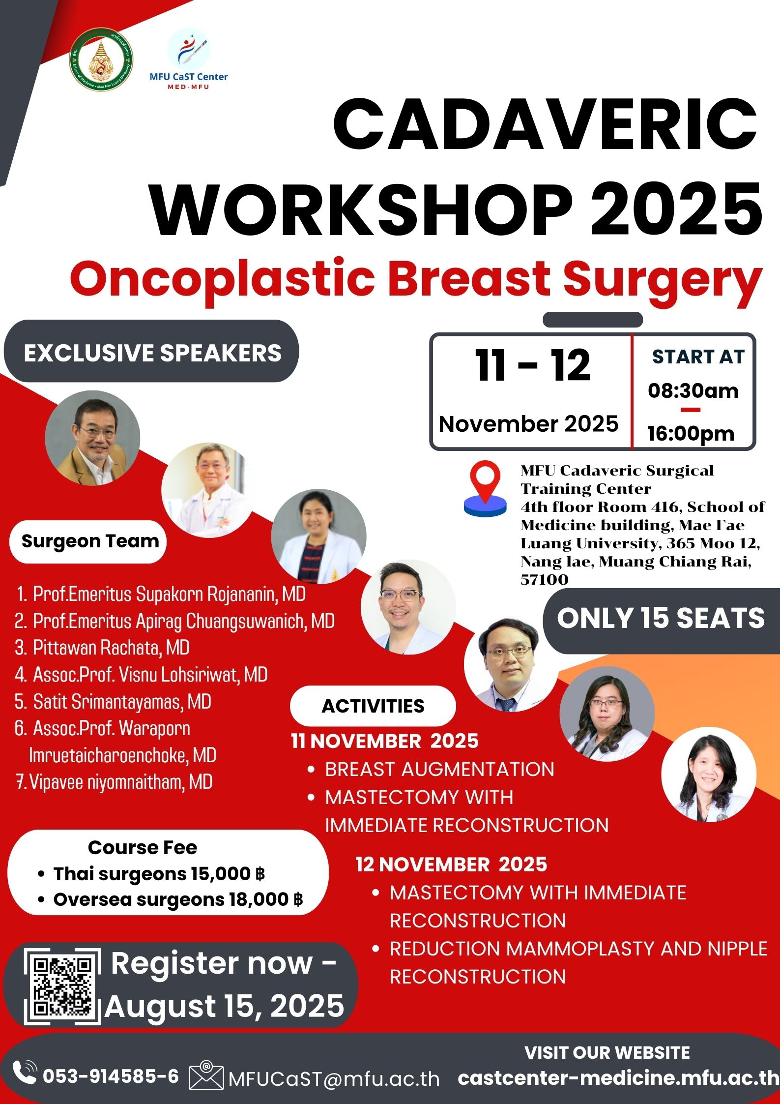 กิจกรรม Cadaveric Workshop 2025: Oncoplastic Breast Surgery 